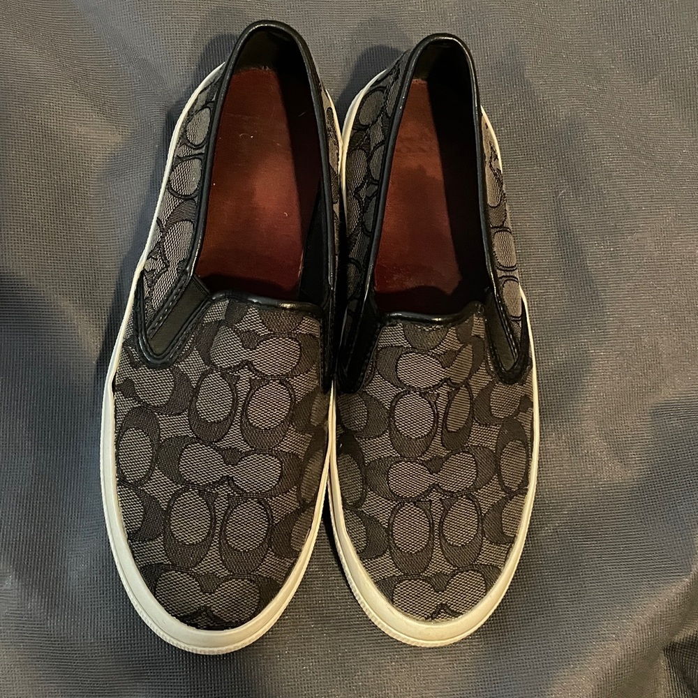 Coach Chrissy Slip Ons Black/Grey
8.5
